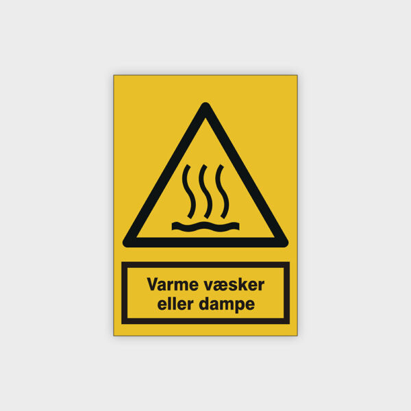Varme væsker eller dampe - A315 - Advarselsskilt - lmsign.dk