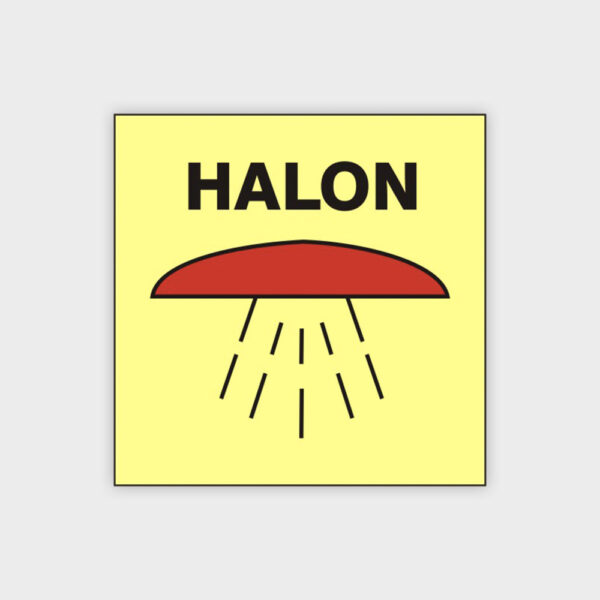 Space protected by Halon 1301 sign