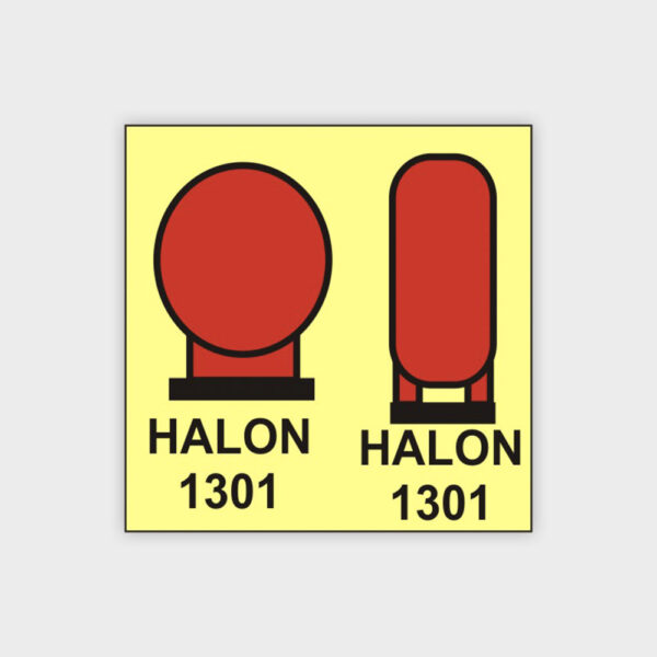 Halon bottles placed in protected area