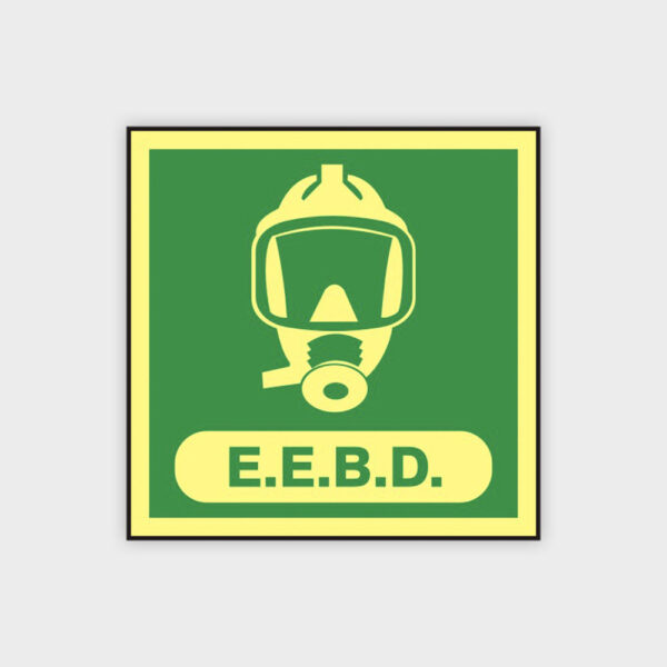 Breathing apparatus E.E.B.D brandplansskilt