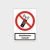 Mobil telefon forbudt sikkerhedsskilt