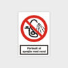 Forbudt at sprøjte med vand sikkerhedsskilt
