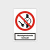 Metalgenstande forbudt sikkerhedsskilt