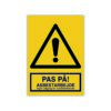 Pas på asbest arbejde. Et advarselsskilt
